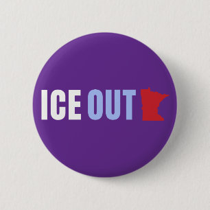 Badge Rond 5 Cm Glace dehors Anti Trump