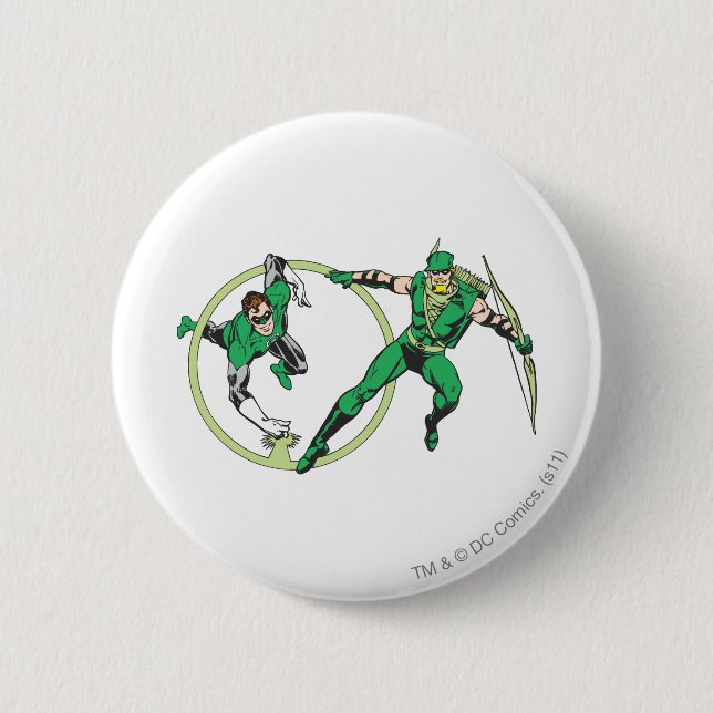 Badge Rond 5 Cm Gladiateur Emerald Archer (Devant)