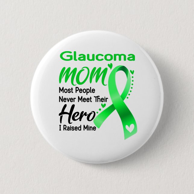 Badge Rond 5 Cm Glaucoma Awareness Month Ribbon Venin (Devant)