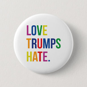 Badge Rond 5 Cm GLBT Love Trump Hate