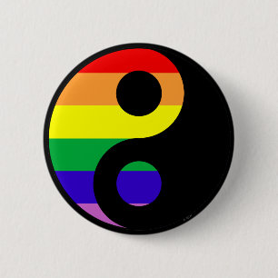 Badge Rond 5 Cm GLBT YinYang