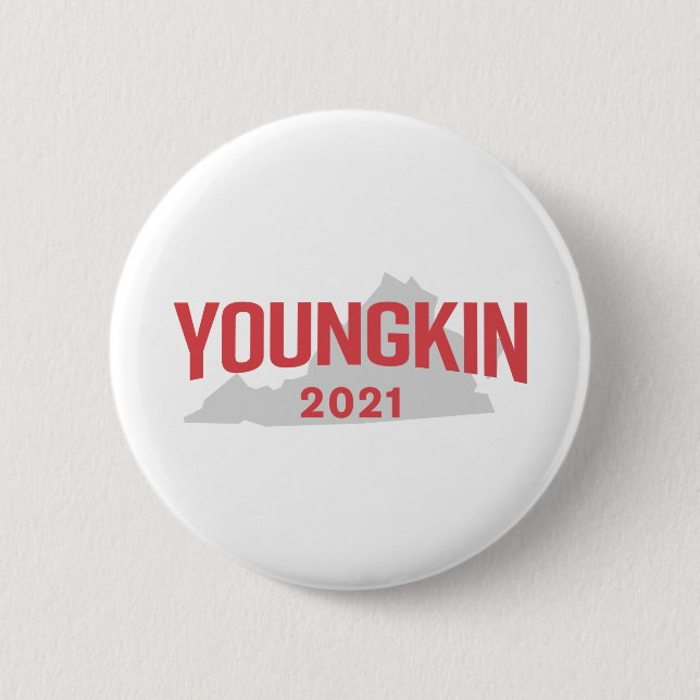 Badge Rond 5 Cm Glenn Youngkin, gouverneur de la Virginie (Devant)