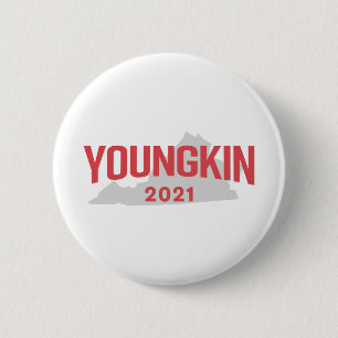 Badge Rond 5 Cm Glenn Youngkin, gouverneur de la Virginie