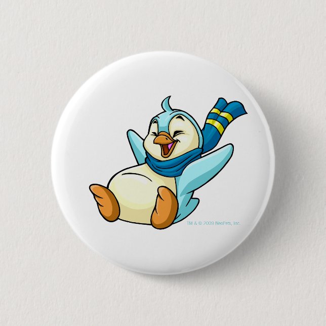Badge Rond 5 Cm Glissement de Bruce bleu (Devant)