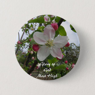 Badge Rond 5 Cm Gloire à Dieu le plus haut