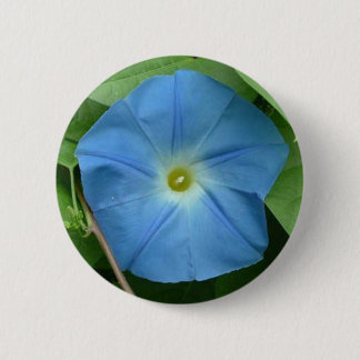 Badge Rond 5 Cm Gloire de matin bleue merveilleuse