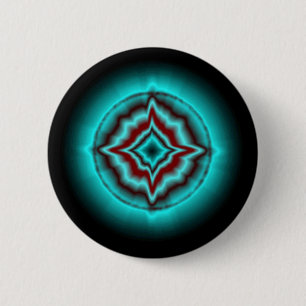 Badge Rond 5 Cm Glückssterne auf schwarz