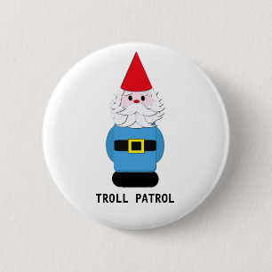 Badge Rond 5 Cm Gnome de Scandinave de patrouille de Troll