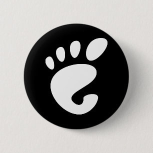 Badge Rond 5 Cm Gnome - Linux - OSS FSF