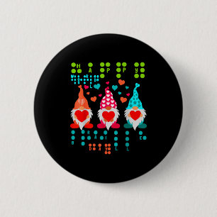 Badge Rond 5 Cm Gnomes de la Saint-Valentin Braille Amour – Cœur M