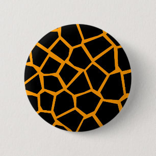 Badge Rond 5 Cm Go Giraffe - Orange