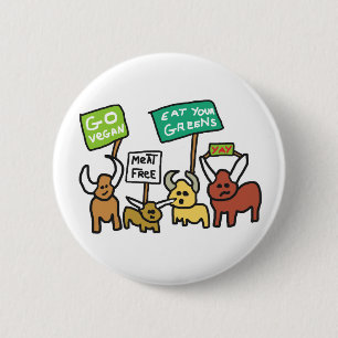 Badge Rond 5 Cm Go Vegan