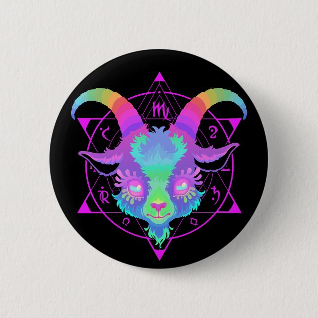 Badge Rond 5 Cm Goat (Devant)