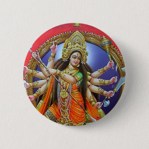Badge Rond 5 Cm Goddess Durga