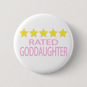 Badge Rond 5 Cm Godgirl cinq étoiles