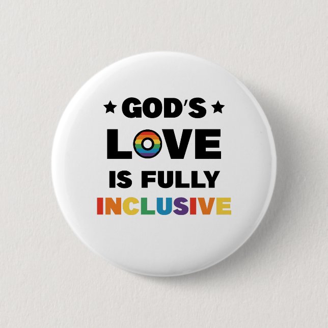 Badge Rond 5 Cm God's Love Is (Devant)