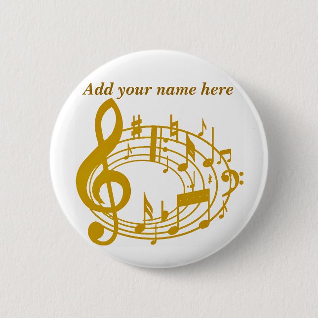 Badge Rond 5 Cm Gold Notes_ (Devant)