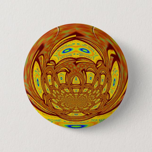 Badge Rond 5 Cm Golden Baseball Glove (Devant)