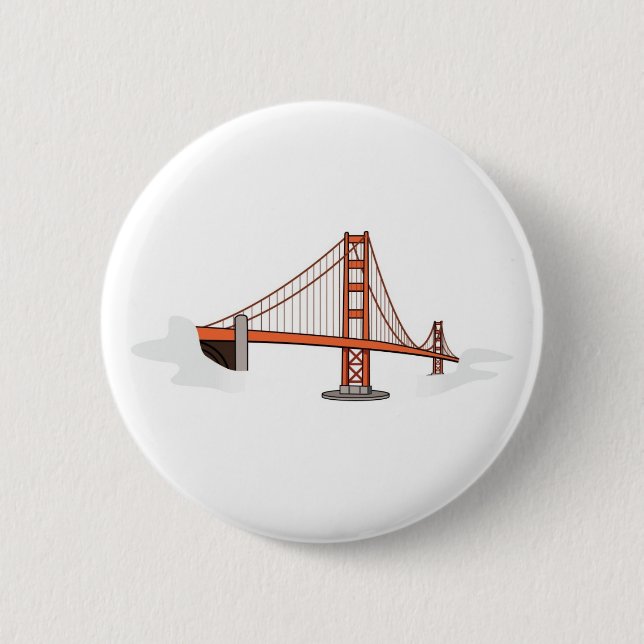 Badge Rond 5 Cm Golden Gate    BridgeSan Francisco Destination (Devant)