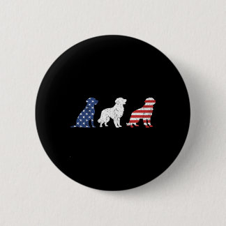 Badge Rond 5 Cm Golden Retriever 4 juillet Merica