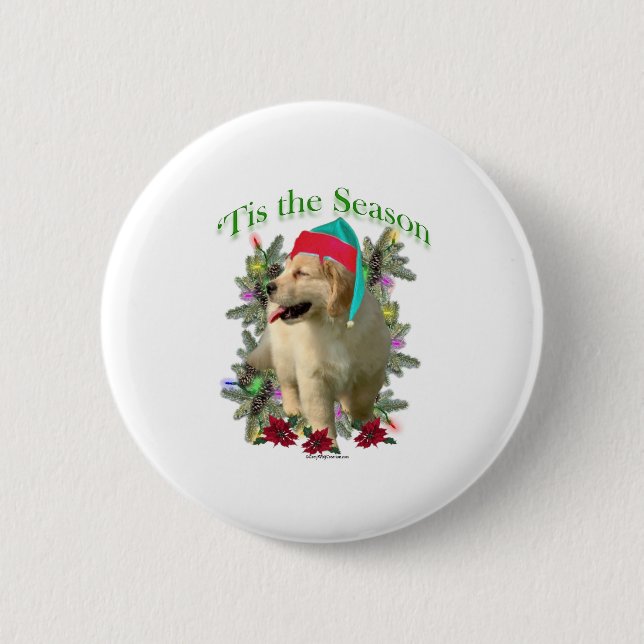 Badge Rond 5 Cm Golden Retriever Tis (Devant)