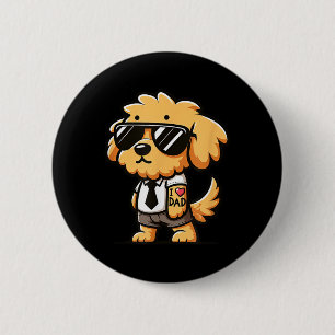 Badge Rond 5 Cm Goldendoodle I Love Papa Funny Chien Tattoo