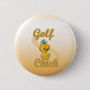 Badge Rond 5 Cm Golf Chick