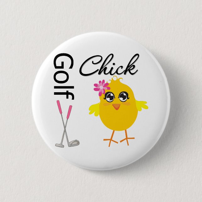 Badge Rond 5 Cm Golf Chick (Devant)