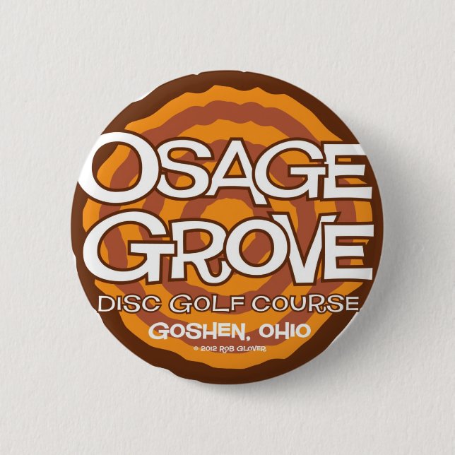 Badge Rond 5 Cm Golf de disque de verger d'Osage (Devant)