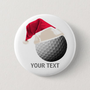 Badge Rond 5 Cm golf Noël