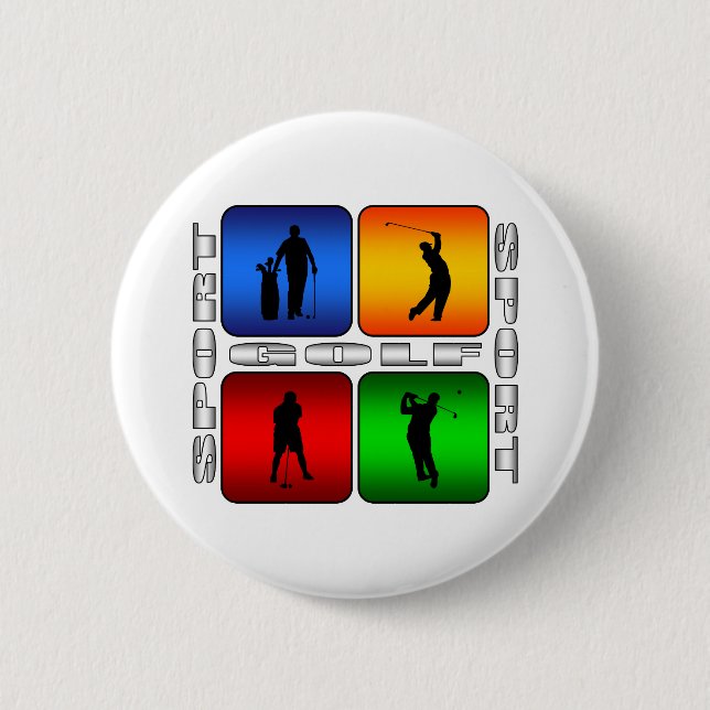 Badge Rond 5 Cm Golf spectaculaire (Devant)