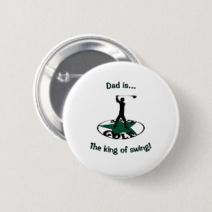 Badge Rond 5 Cm Golf - un jeu merveilleux  