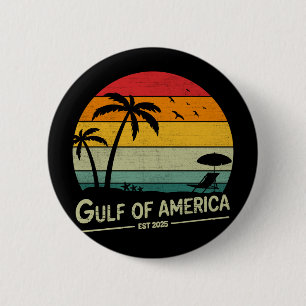 Badge Rond 5 Cm Golfe d'Amérique conception patriotique vintage-am