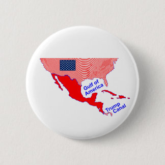 Badge Rond 5 Cm Golfe d'Amérique, Trump Canal Button