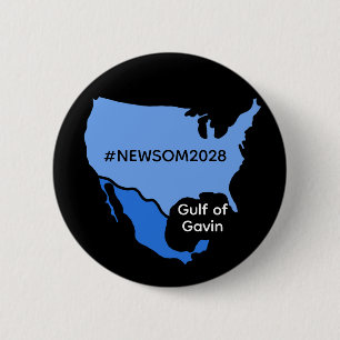 Badge Rond 5 Cm Golfe de Gavin Newsom 2028