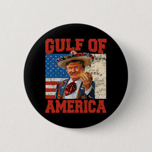Badge Rond 5 Cm Golfe Des Usa Amérique Est 2025 Trump 4 juillet