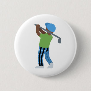 Badge Rond 5 Cm golfeur