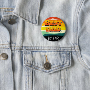 Badge Rond 5 Cm Golfing Golfeur papa meilleur papa par pair