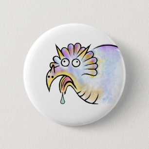 Badge Rond 5 Cm Goofy Dinosaur Tricératops