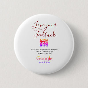 Badge Rond 5 Cm Google avis logo entreprise Scan QR avis