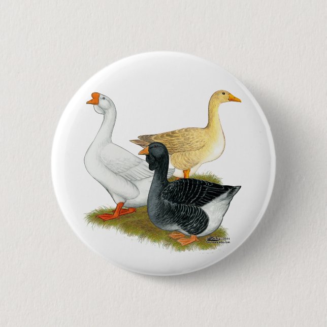 Badge Rond 5 Cm Goose Trio (Devant)