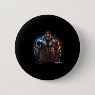 Badge Rond 5 Cm Gorilla Monkey Gym Porter Bodybuilding Workbuildin