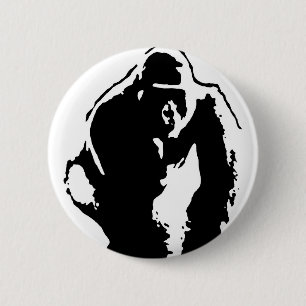 Badge Rond 5 Cm Gorilla Pop Art