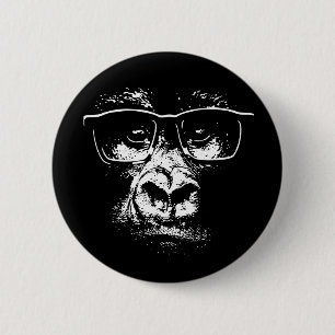 Badge Rond 5 Cm Gorille en verre