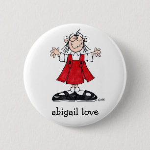 Badge Rond 5 Cm goupille de cercle d'amour d'Abigaïl