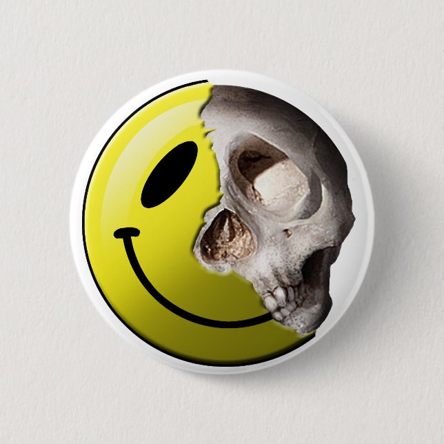 Badge Rond 5 Cm Goupille de crâne (Devant)