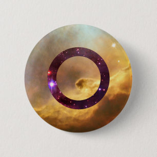 Badge Rond 5 Cm Goupille de drapeau de nébuleuse d'Intersex
