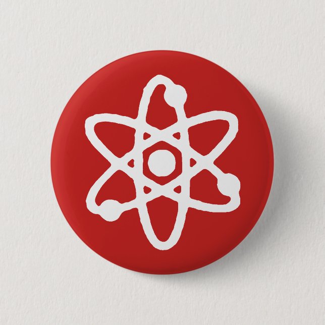 Badge Rond 5 Cm Goupille de la science d'atome (Devant)
