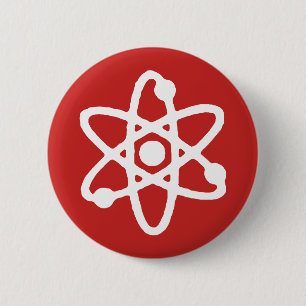 Badge Rond 5 Cm Goupille de la science d'atome