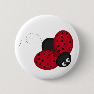 Badge Rond 5 Cm Goupille de Madame Bug Luck
